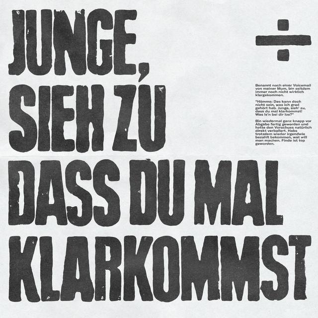 Album cover art for junge, sieh zu dass du mal klarkommst
